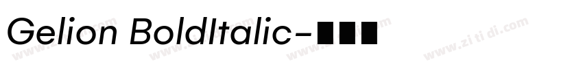 Gelion BoldItalic字体转换